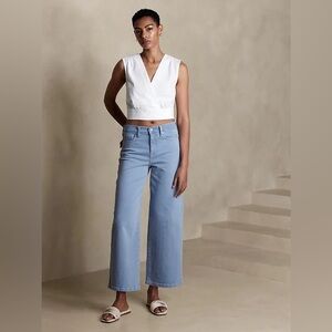 Banana Republic Factory Cropped Wrap Top